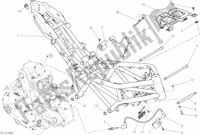 Todas las partes para Marco de Ducati Monster 797 Thailand USA 2020